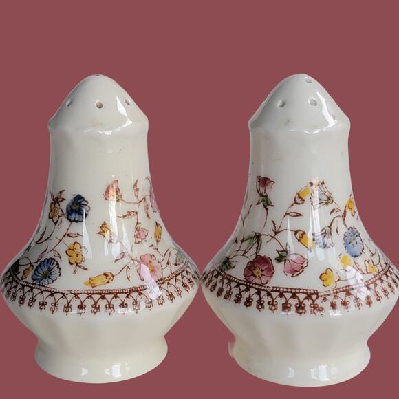 Vintage 1950s Desert Bloom Vernon Kilns Salt and Pepper Shakers - Picture 2 of 5